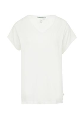 Modalmix-Shirt mit Spitzenblende