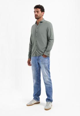 Modernes Herrenhemd mit Struktur – gepflegter Look mit Komfort | Shirt Jersey Melange Stretch