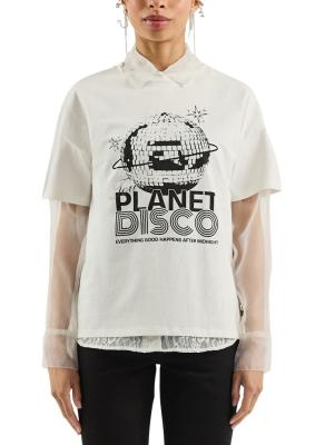 Baumwollshirt mit Frontprint