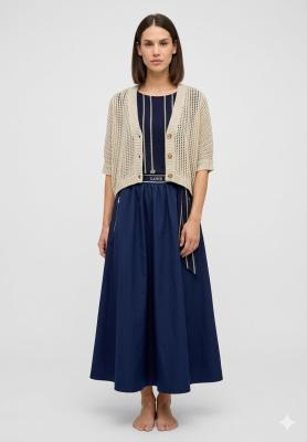 Miss Lagotte Maxi-Rock – Sportiver Chic mit Statement-Bund