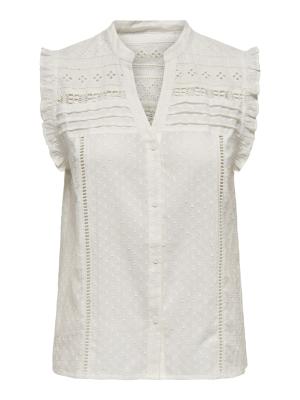 ONLEVELYN SL V-NECK TOP OX WVN