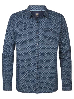 Langarmhemd mit Micro-Print – Eleganz trifft auf Alltagstauglichkeit