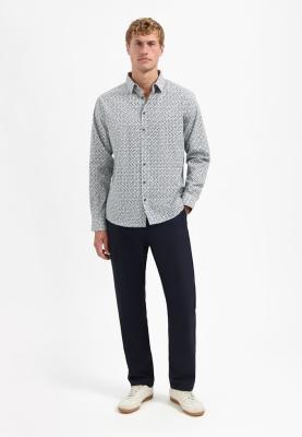 Feines Hemd mit dezentem Minidruck und Stretchanteil