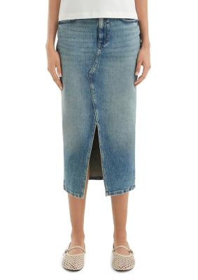 Denim Midi-Rock
