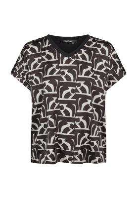 Marc Aurel Blusenshirt – Grafischer Charme in Viskose-Satin