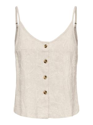 ONLSIESTA LINEN BL EMB SINGLET PNT