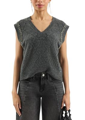 Pullunder mit Glitzersteinen