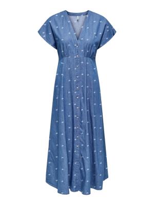 ONLNOVA AZURE LONG DRESS WVN