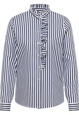 ETERNA Bluse – Femininer Print-Look in hellem Blau