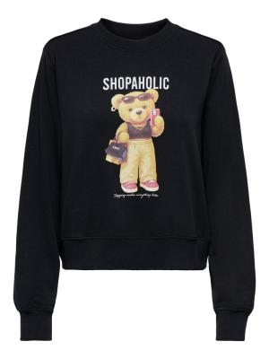 ONLBILA L/S BEAR O-NECK RS UB SWT
