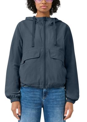 Nylonjacke mit verstellbarem Saum und Kapuze