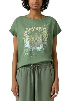 Oversize-Shirt in gewaschener Optik mit Frontprint