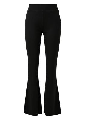 Elastische Jerseyhose mit ausgestelltem Bein