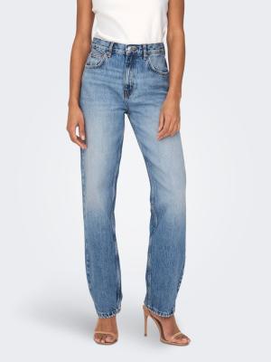 Straight-Fit Jeans | ONLROBYN MW STR LO AK DNM DOT536 NO