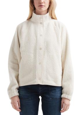 Weiche Teddyfleece-Jacke mit Druckknöpfen