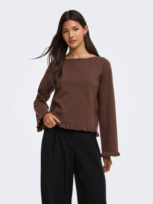 ONLCINDEREL LS LOOS FRILL O-NECK CC