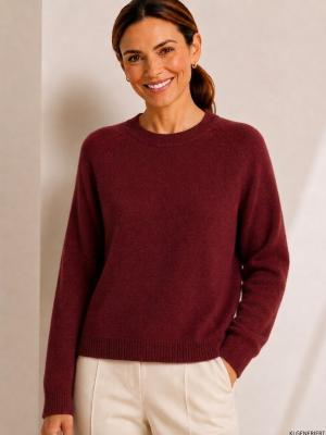 Strickpullover von S. Marlon in Bordeaux