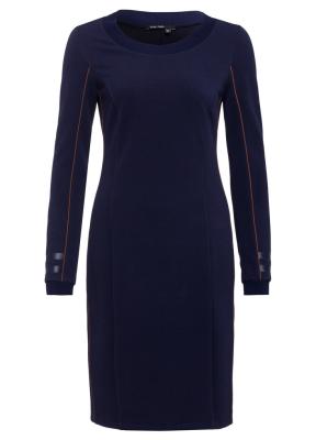 Midi Dress mit Kontrastpaspelierung