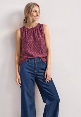 Bloustop w gathered neckline A