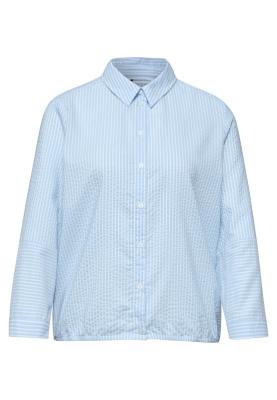 Striped seersucker shirtcollar