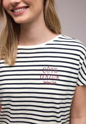 striped shirt w.chest print