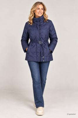 Sportalm Outdoorjacke in Blau mit Bindegürtel und V-Struktur