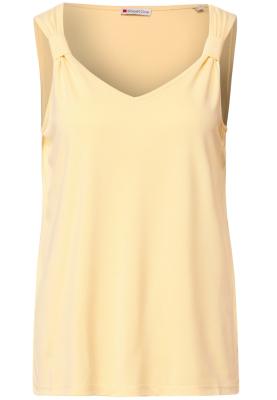 silk look top w.knot detail