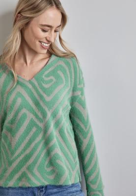 Cozy Shirt | fluffy dessin v- neck shirt