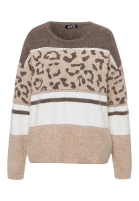 TUZZI Pullover mit Leo-Muster | Kuscheliger Blockstreifen