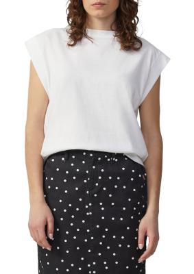 Baumwollshirt mit überschnittenen Schultern