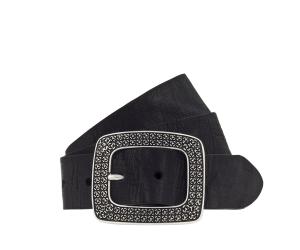 Gürtel mit dunklen Airbrush und einer charakteristischen Doppelschließe | 40mm Vollledergürtel