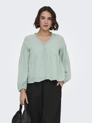 ONLDUSI L/S DETAIL TOP WVN CS