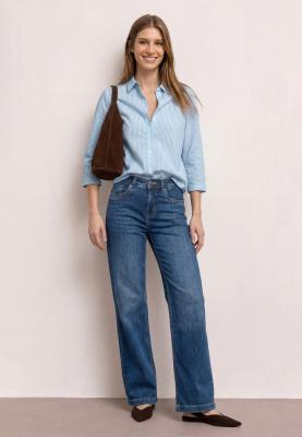 Striped seersucker shirtcollar