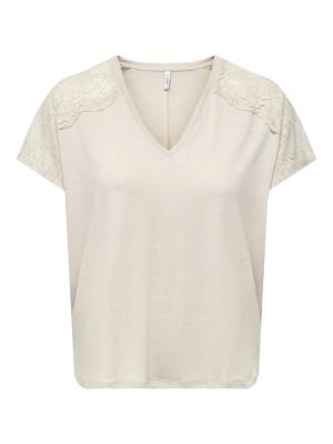 Oberteil mit Details | ONLAUGUSTA LIFE S/S LACE MIX TOP JR