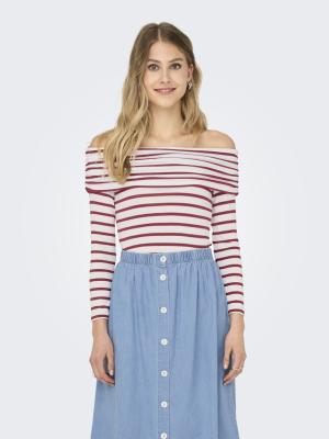 ONLGLAMOUR L/S OFF SHOULDER TOP CC
