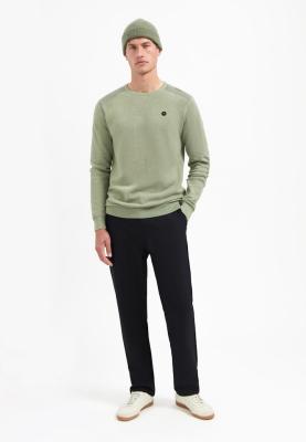 Bequemer Rundhalspullover | Pullover Crewneck Plated Structure Knit