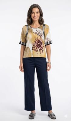 Ausdrucksstarkes Design von Beate Heymann: Elegantes Print-Shirt mit sportiven Akzenten