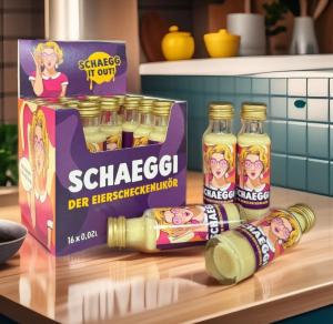 schaEGGi 1 x 0,02l 15%vol | Mini-Schluck Eierschecke – sächsischer Kuchengenuss im Taschenformat