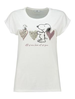 T-Shirt mit Snoopy-Herz Aufdruck