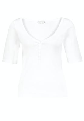 Shirt mit 3/4 Arm | Kurzarm, V-Ausschnitt