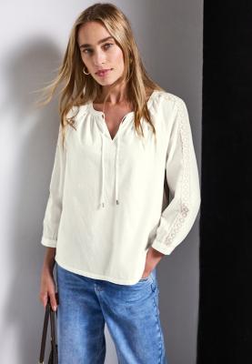 Cotton tunic w embroidery deta