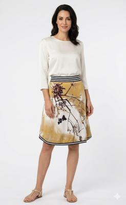 Designkunst für die Silhouette: Eleganter Print-Rock von Beate Heymann