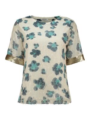 Blumiges Shirt mit Glanzdetails – feminin & modern zugleich