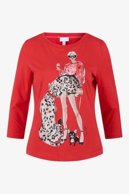 Sportalm Shirt – Kunstvolle Illustration mit glamourösen Akzenten