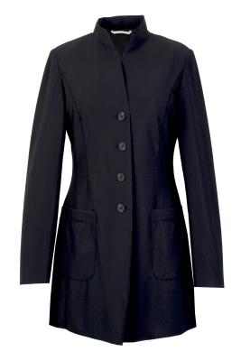 Stehkragen-Long-Blazer – Eleganz trifft auf moderne Kofferware