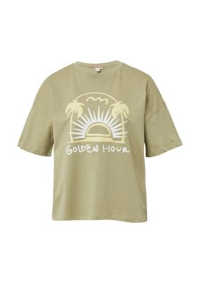 Baumwollshirt mit Frontprint