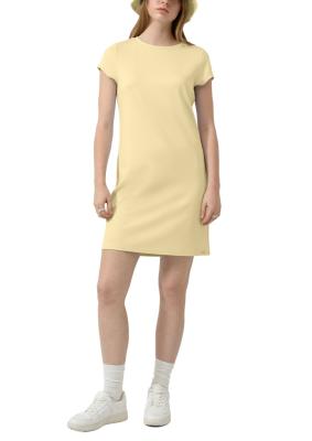 Knielanges Jerseykleid mit Rundhalsausschnitt