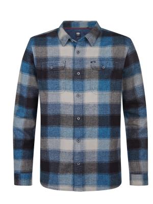 Men Shirt Long Sleeve Check