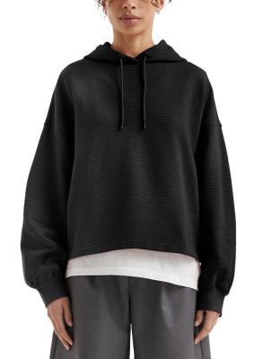 Sweatshirt mit Strukturmuster und Kapuze