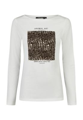Soft Touch Shirt mit Reptiliendruck in Flockprint